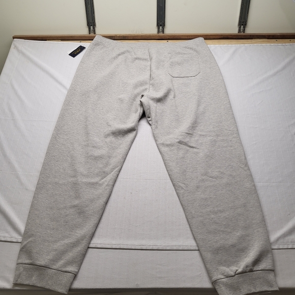 New Polo Ralph Lauren Jogger Sweatpants Mens 4XLT Gray Tapered Drawstring Logo - Picture 14 of 15